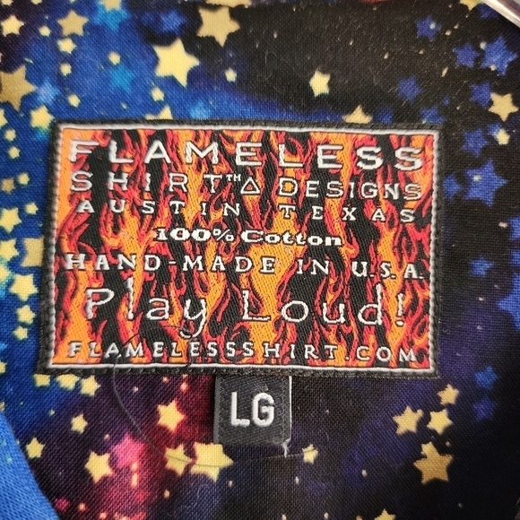 FLAMELESS BUTTON FRONT SHORT SLEEVE SHIRT - Picture 8 of 8